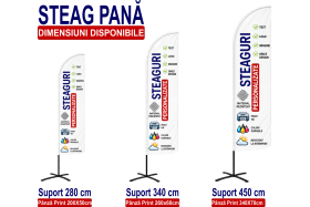 Suport steag event pană fără print 2,8 m 3,4 m 4,5 m