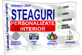 Steag personalizat sidro.ro saten