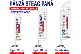 Pânză personalizată Beach Flag tip pană – 2,8 m, 3,4 m sau 4,5 m